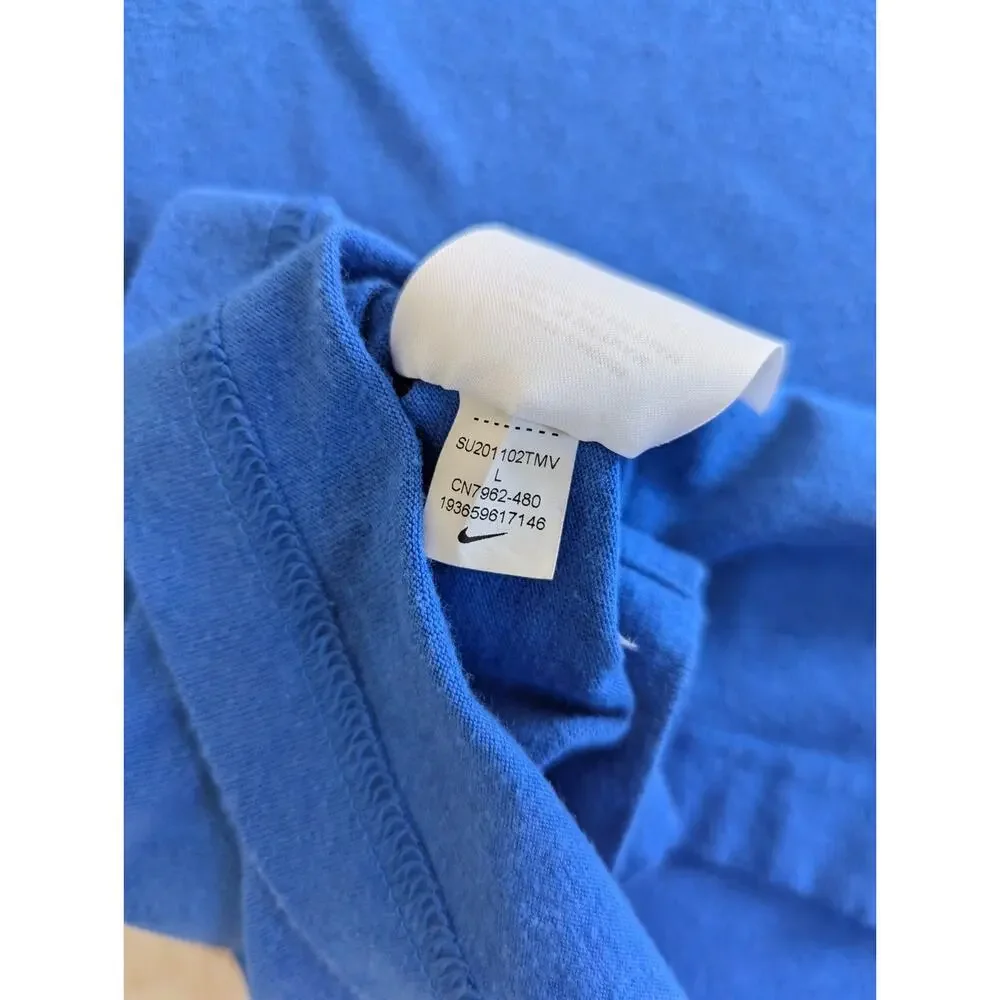 Nike Men's Large Florida Gators Golf Polo Shirt Blue Stretch Short Sleeve